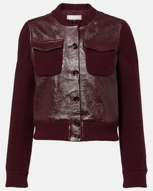Dorothee Schumacher Cropped-Lederjacke It's A Match - Lila