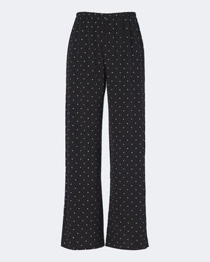 Asceno Weite Hose Austin Aus Seide - Schwarz