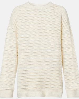 Leset Pullover Lucy Aus Haekelstrick - Weiß