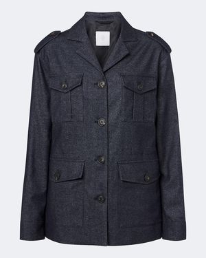 Eleventy Jacke Aus Einem Wollgemisch - Blau