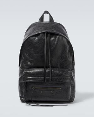 Balenciaga Le City Leather Backpack - Black