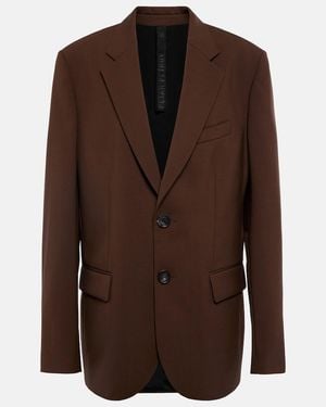 Petar Petrov Blazer Ilan De Lana De Botonadura Simple - Marrón