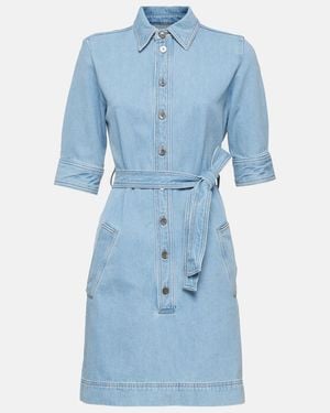 FRAME Denim Shirt Dress - Blue