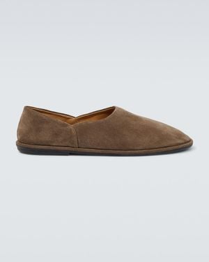 The Row Canal Suede Flats - Brown