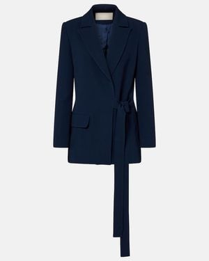 Elie Saab Belted Blazer - Blue