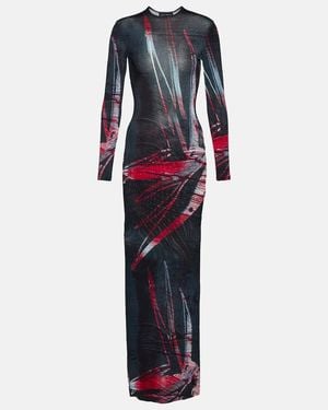 Louisa Ballou Printed Jersey Maxi Dress - Blue