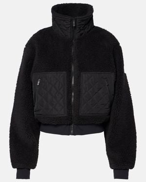 Alo Yoga Edge Fleece Bomber Jacket - Black