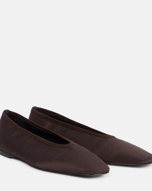 TOTEME Satin Ballet Flats - Brown
