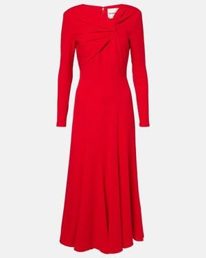 Roland Mouret Gathered Cady Midi Dress