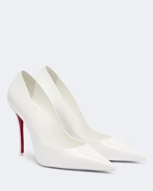 Christian Louboutin Miss Z Patent Leather Court Shoes - White