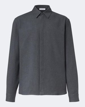 Gabriela Hearst Abbe Cotton And Cashmere Shirt - Grey
