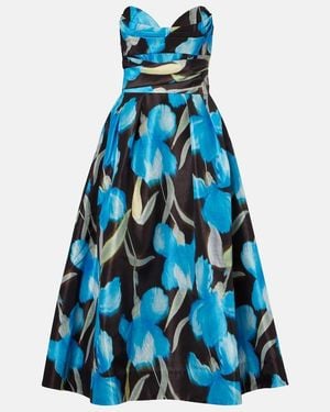 Rebecca Vallance Ingrid Printed Midi Dress - Blue