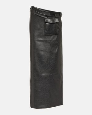 AYA MUSE Falda Midi Atyri Revestida - Negro