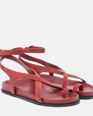A.Emery Jalen Slim Suede Sandals - Red