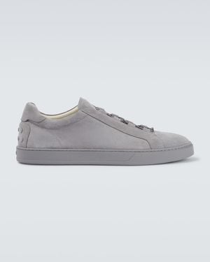 Tod's Sneakers Aus Veloursleder - Grau