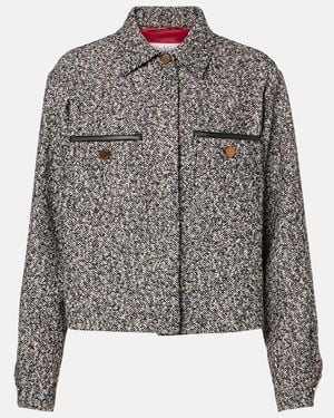 Max Mara Demien Wool-Blend Tweed Jacket - Grey