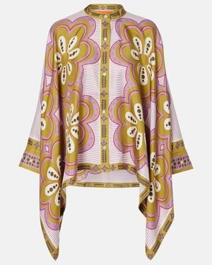 La DoubleJ Foulard Printed Silk Twill Shirt - Metallic