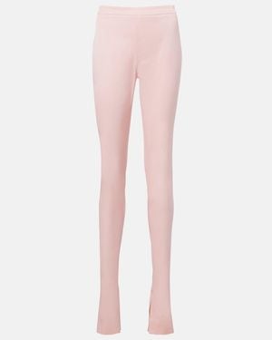 Gucci Silk-Blend Faille Leggings - Pink