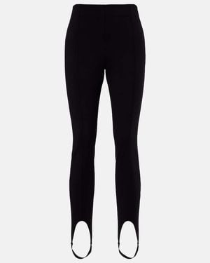 Saint Laurent Jersey Stirrup Leggings - Blue
