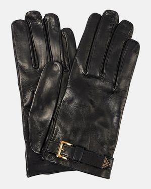 Prada Leather Gloves - Black