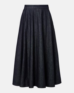 Max Mara Cecile Denim Midi Skirt - Blue