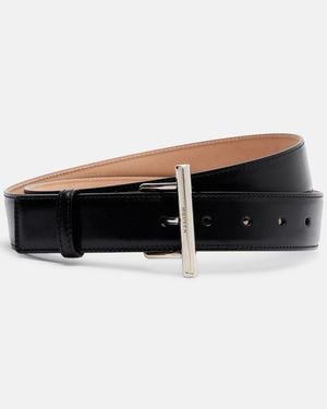 McQueen Guertel T-Bar Hip Aus Leder - Schwarz