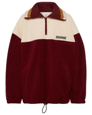 Isabel Marant Mamet Logo Fleece Sweatshirt - Red