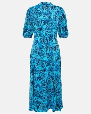 Diane von Furstenberg Nella Floral-print Crepe Midi Dress - Blue