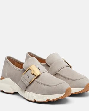 Tod's Runner Suede Sneakers - White