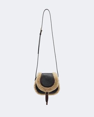 Chloé Crossbody Bag Marcie Small Aus Leder - Weiß