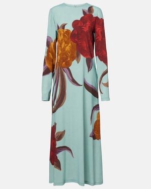 La DoubleJ Swing Floral Midi Dress - White