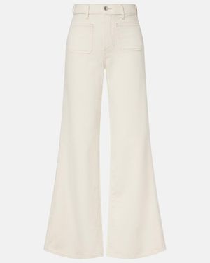 Veronica Beard Kasey Wide-Leg Jeans - White