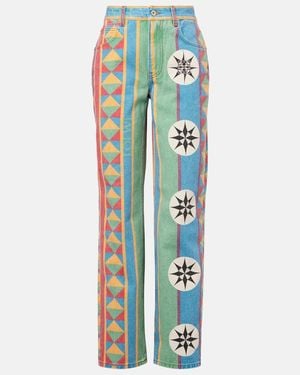 Loewe Paula's Ibiza Printed Straight Jeans - Blue