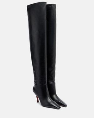 AMINA MUADDI Jamie 80 Leather Over-The-Knee Boots - Black