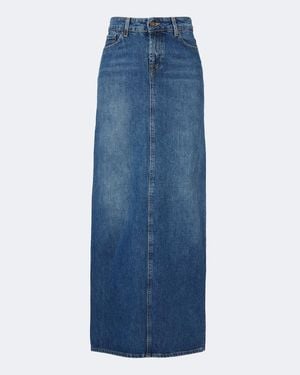 7 For All Mankind Falda Larga De Denim - Azul