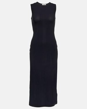 Jil Sander Fitted Jersey Midi Dress - Blue