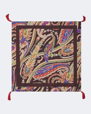 Etro Panuelo De Seda Con Paisley - Rosa