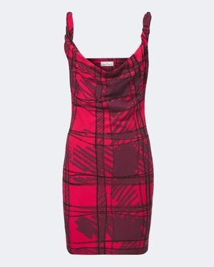 Vivienne Westwood Anna Draped Printed Cotton Minidress - Red
