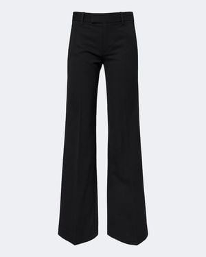 Nili Lotan Bethany Virgin Wool Straight Trousers - Black