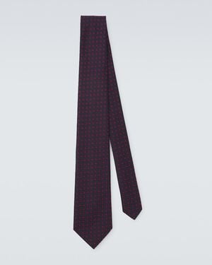Charvet Silk Jacquard Tie - Purple