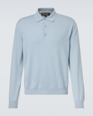 Loro Piana Polopullover Aus Kaschmir - Blau