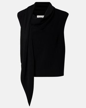 Altuzarra Tommy Scarf-Detail Top - Black