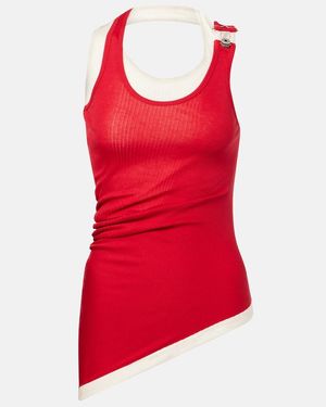 Jean Paul Gaultier Layered Cotton Jersey Tank Top