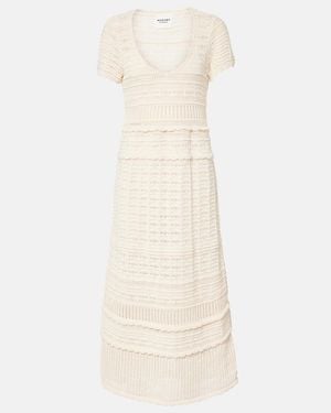 Isabel Marant Aurore Knitted Cotton Midi Dress - Natural