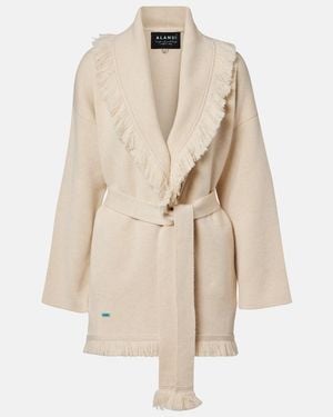 Alanui Finest Fringed Cashmere And Cotton Cardigan - Natural