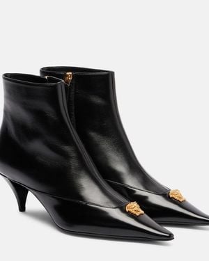 Versace Ankle Boots La Medusa 55 Aus Leder - Schwarz