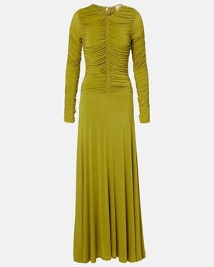 TOVE Eira Gathered Maxi Dress - Green