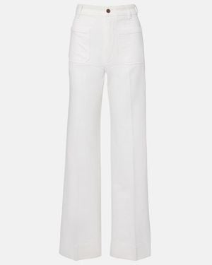 Victoria Beckham Alina Wide-Leg Jeans - White