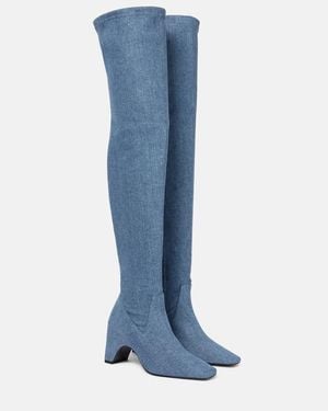 Coperni Denim Over-the-knee Boots - Blue
