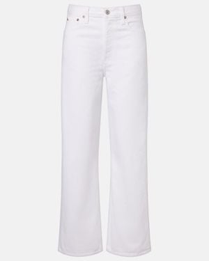 Agolde Low Slung Baggy Wide-Leg Jeans - White